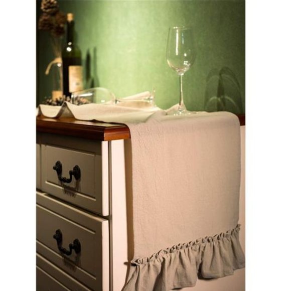 Farmhouse Table Runner Country Cottage Decor Cotton Decorative Dining Cloth 72" - Picture 7 of 9